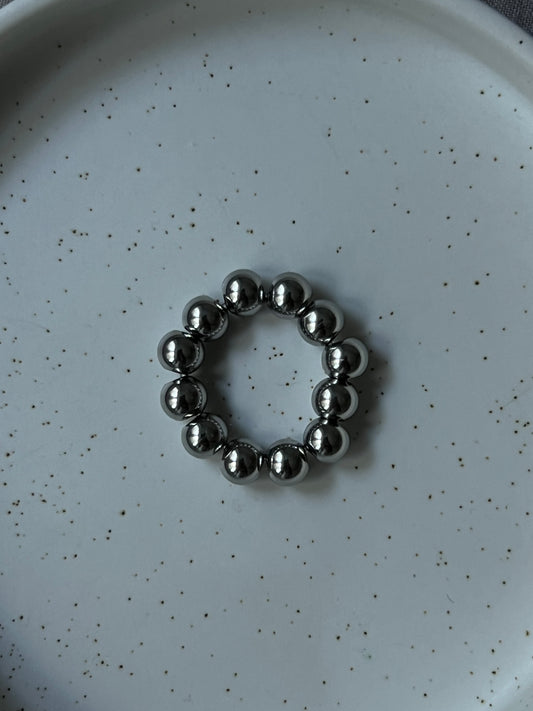 BUBBLE SILVER ring